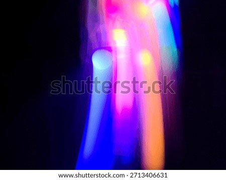 Interstellar intergalactic spaceship interior blurred motion minimalistic background. Spaceship interior bokeh abstract lights texture.