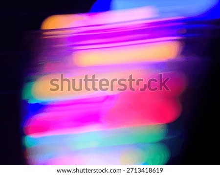 Interstellar intergalactic spaceship interior blurred motion minimalistic background. Spaceship interior bokeh abstract lights texture.