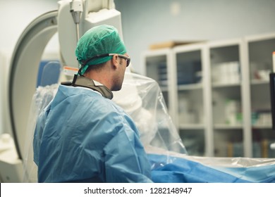 interventional cardiology endovascular treatment, percutaneous balloon angioplasty or rotablation with stent for coronary stenosis cardiovascular procedure