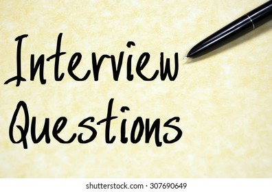 Interview Questions Text Write On Paper 