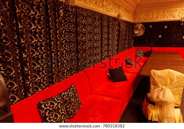 Intimate Interior Luxury Nightclub Restaurant Concept Stock