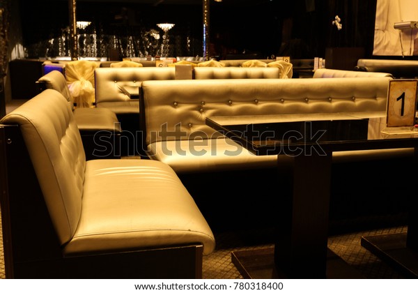 Intimate Interior Luxury Nightclub Restaurant Concept Stock