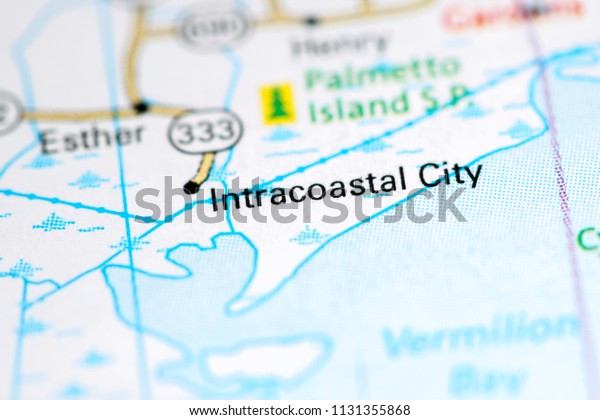 Intracoastal City La Map Intracoastal City Louisiana Usa On Map Stock Photo 1131355868 | Shutterstock