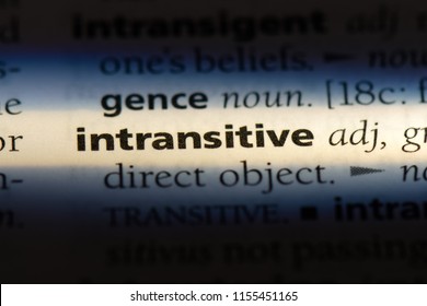 intransitive word in a dictionary. intransitive concept.