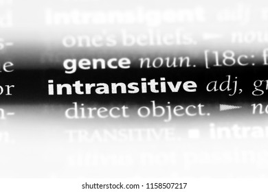 intransitive word in a dictionary. intransitive concept.