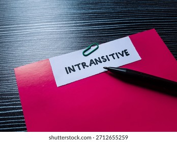 Intransitive writting on table background. 
