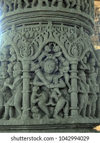 Intricate Carvings Inside Sabhamandapa (the Assembly Hall) At Modhera Sun Temple Complex, Which Is Located At Mehsana District, Gujarat, India.