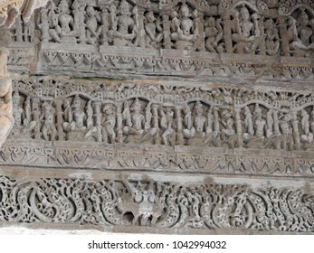 Intricate Carvings Inside Sabhamandapa (the Assembly Hall) At Modhera Sun Temple Complex, Which Is Located At Mehsana District, Gujarat, India.