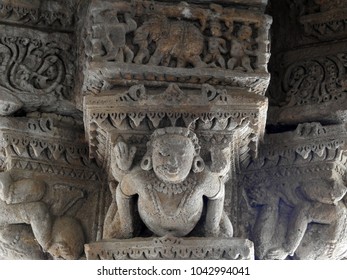 Intricate Carvings Inside Sabhamandapa (the Assembly Hall) At Modhera Sun Temple Complex, Which Is Located At Mehsana District, Gujarat, India.