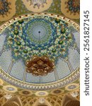 Intricate Islamic Geometric Dome Ceiling with Ornamental Details