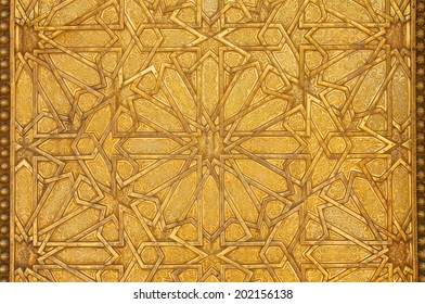 Intricate Metal Filigree On A Gate To The Palace Of The King Of Morocco