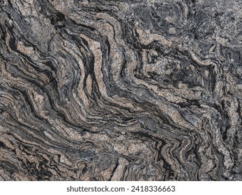 Intricate Patterns of Natural Swirled Rock Formation in Broad Daylight - Powered by Shutterstock