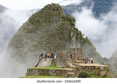 Intricately Crafted Stonework At Machu Picchu, Peru