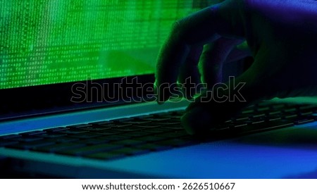 Intriguing Cybersecurity Scene With Encrypted Data Display