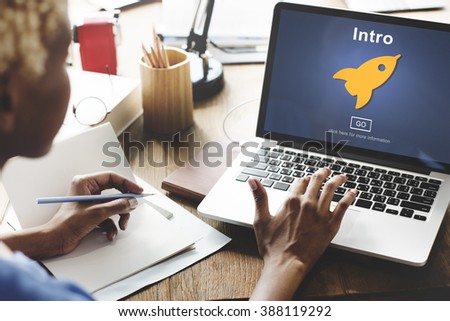 Intro Launch Start Create Innovation Web Online Concept