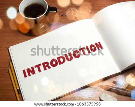 Introduction Word for business concept