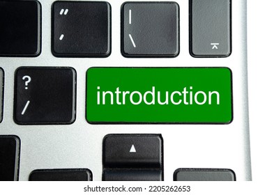 Introduction Word On Green Button On Keyboard