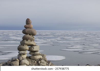 Inukshuk In Gjoa Haven, Nunavut