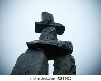 Inukshuk Landmark In Vancouver