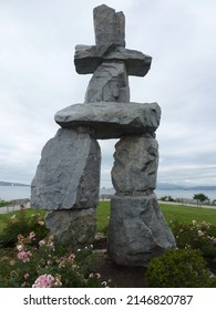 Inukshuk Looking Over Vancouver Bay