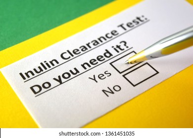 Inulin Clearance Test: Do You Need It? Yes Or No