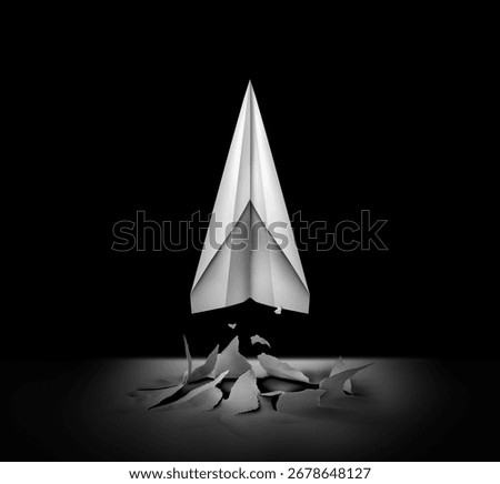 Inventive Thinking or Outside Of The Box creativity as a business concept for innovation and invention or a metaphor of breaking boundaries and overcoming obstacles ignoring limitations.