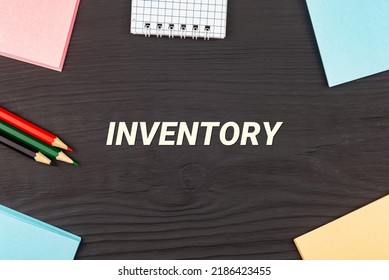 Inventory Text Stickers Colored Pencils On Stock Photo 2186423455 ...