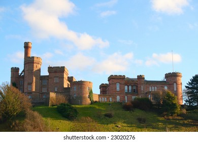 Inverness Castle The Capital City Of The Highlands Of Scotland. Winter.