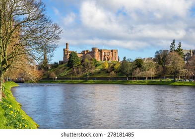 Inverness Castle On Winter Cloudy Day