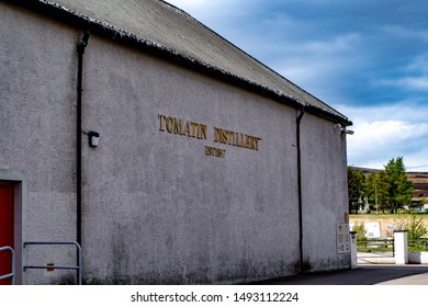 Inverness-shire, Inverness, Scotland - May 30 2019: The Tomatin Distillery