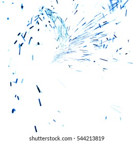 inversion or reverse black background defocused round sparks on a white background