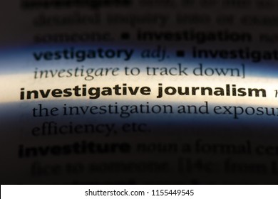 investigative journalism word in a dictionary. investigative journalism concept.