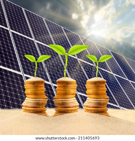 Investment Renewable Energy Business Metaphor Stockfoto Investment Renewable Energy Business Metaphor Stockfoto