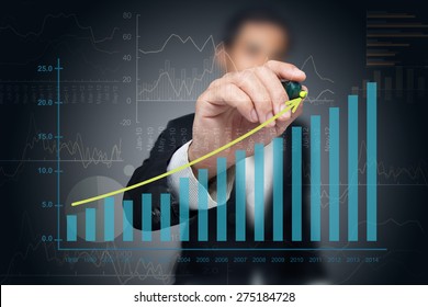 Investor with growth chart of profits. - Shutterstock ID 275184728