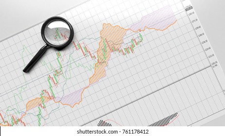 Investor Stock Market Stock Chart Data Feed,financial Fraud Investigation, Audit And Technical Analysis Price Action For Copy Space And Object Minimal Concept