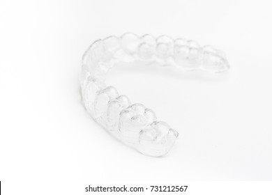 Invisalign Braces. Invisible Aligners. White Background