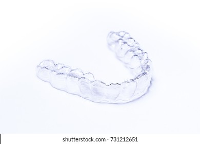 Invisalign Braces. Invisible Aligners. White Background