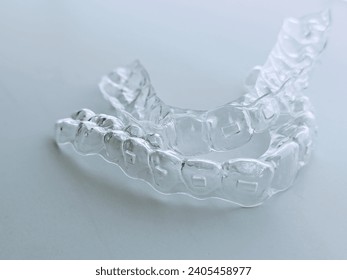 Invisible clear aligners for teeth straightening with lower and upper