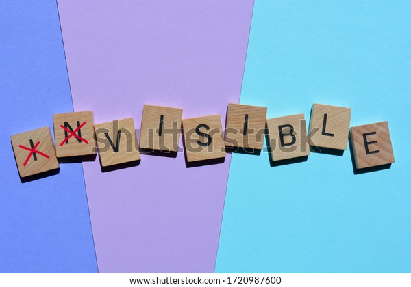 Invisible with prefix in crossed out to  leave\
the word Visible