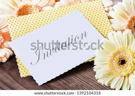 Invitation Card with summertime flowers