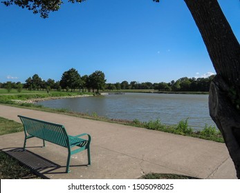 An Inviting Park Bench On A September Day At Bob Woodruff Park