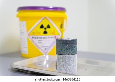 Iodine 131(I-131)Radioactive Isotopes Used For Hyperthyroidism Treatment Are Stored In Lead Boxes For Safety.