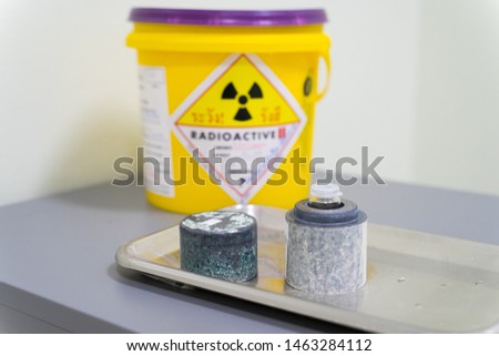 Iodine 131(I-131)Radioactive isotopes used for hyperthyroidism treatment are stored in Lead boxes for safety.