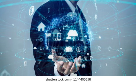 IoT (Internet of Things) concept. - Shutterstock ID 1144405658