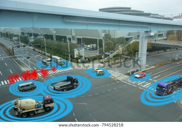 iot smart automotive Driverless car with\
artificial intelligence combine with deep learning technology. self\
driving car can situational awareness around the car, letting it\
navigate itself 360 degree