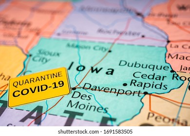 Iowa  State Covid-19 Quarantine Background