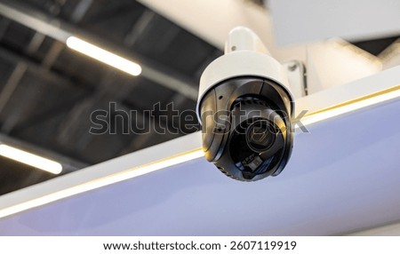 IP CCTV camera install by have water proof cover to protect camera with home security system concept
