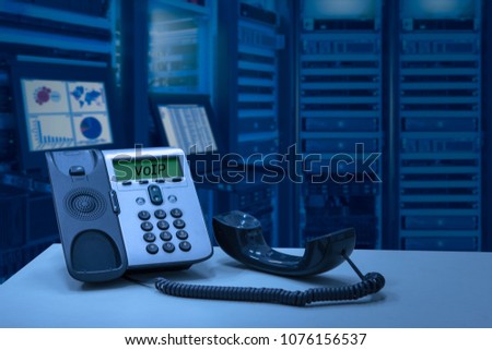IP Telephone device with data center room