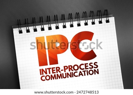 IPC Inter-Process Communication - refers specifically to the mechanisms an operating system provides to allow the processes to manage shared data, acronym text on notepad