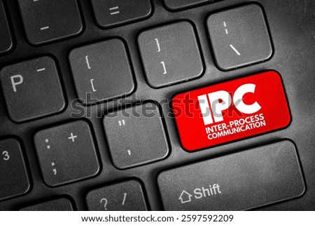 IPC Inter-Process Communication - refers specifically to the mechanisms an operating system provides to allow the processes to manage shared data, acronym text button on keyboard